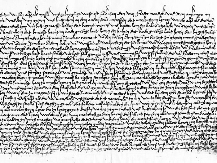 Vertrag aus dem Jahre 1500